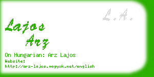 lajos arz business card